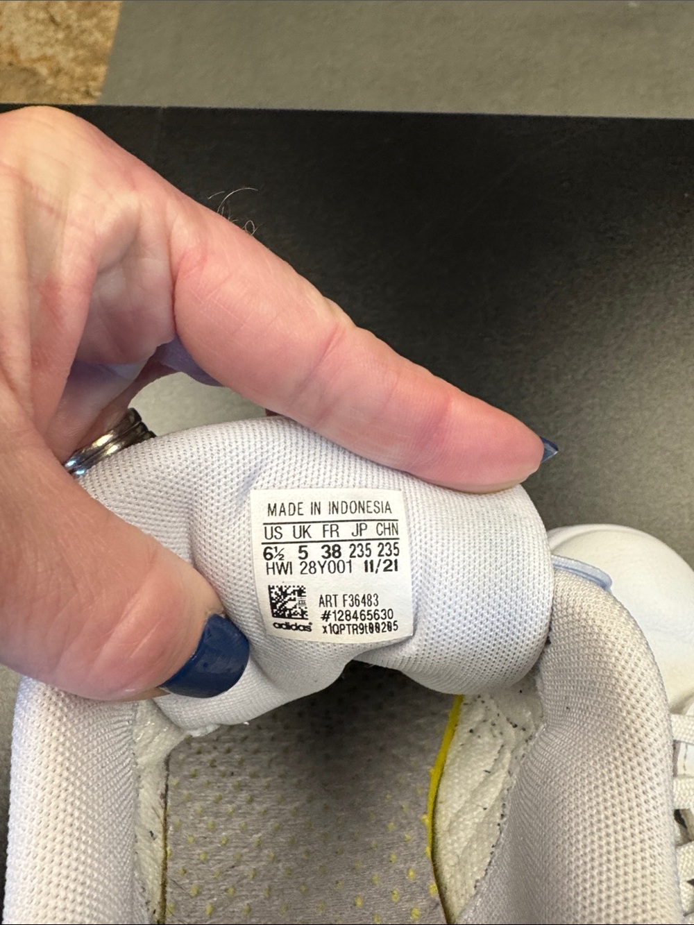 adidas White Low-Top Sneakers with Black Three-Stripes - Picture 10 of 10